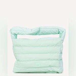 RAINS Mini Shoulder Looper Puffy Shopping Bag Purse Mineral Mint Green NEW